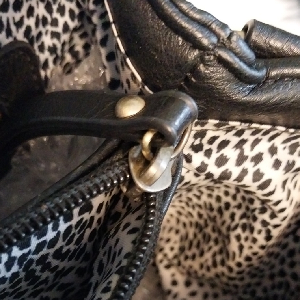 Antik Kraft Black Leather Backpack with Gold Accents - Picture 16 of 16